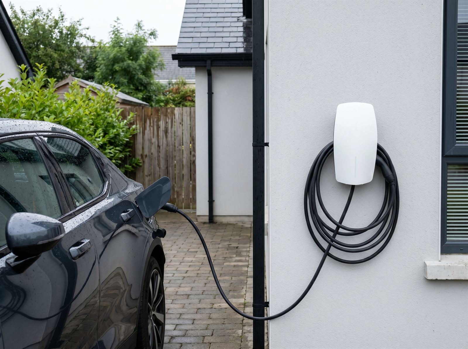 Electric car charging at home on an EGR charger